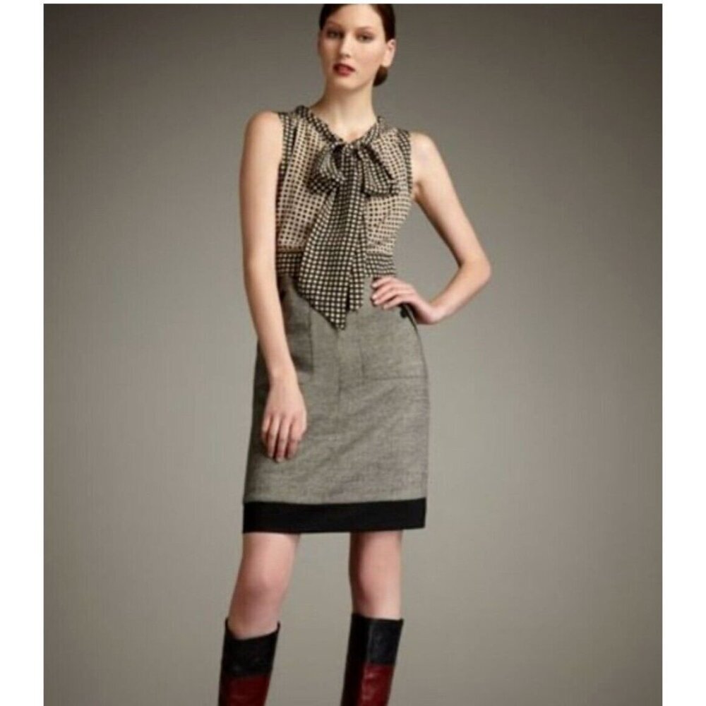 Tory Burch Checkered Bow Mini Dress